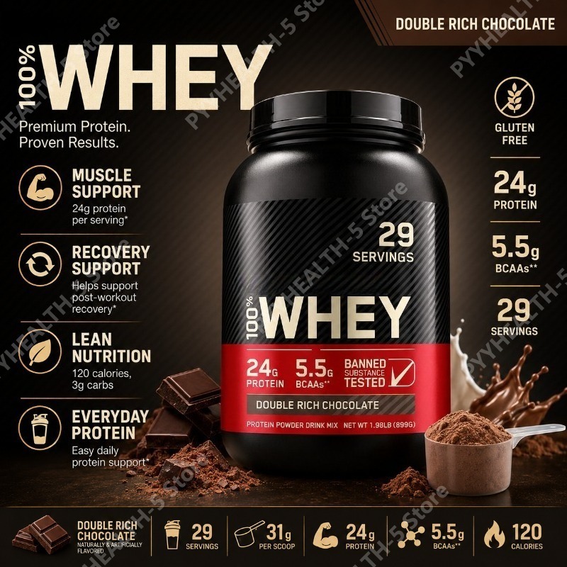 Fitness Nutrition Whey - Molkenproteinpulver Doppelt Reichhaltige Schokolade 24g Protein