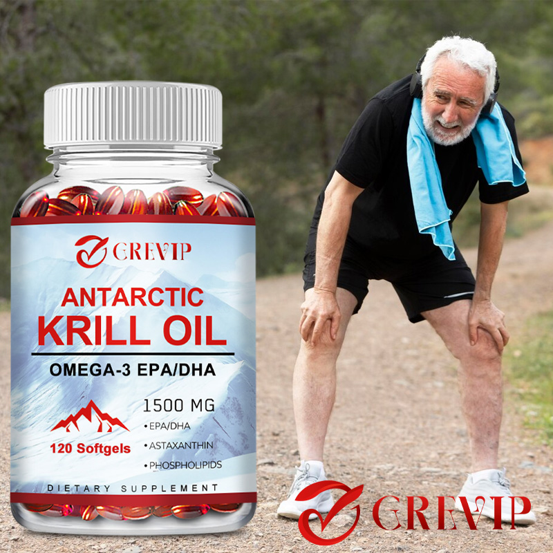 Krill Oil Supplement - Antarktisches Krillöl-Nahrungsergänzungsmittel - Hochabsorbierbares EPA, DHA,