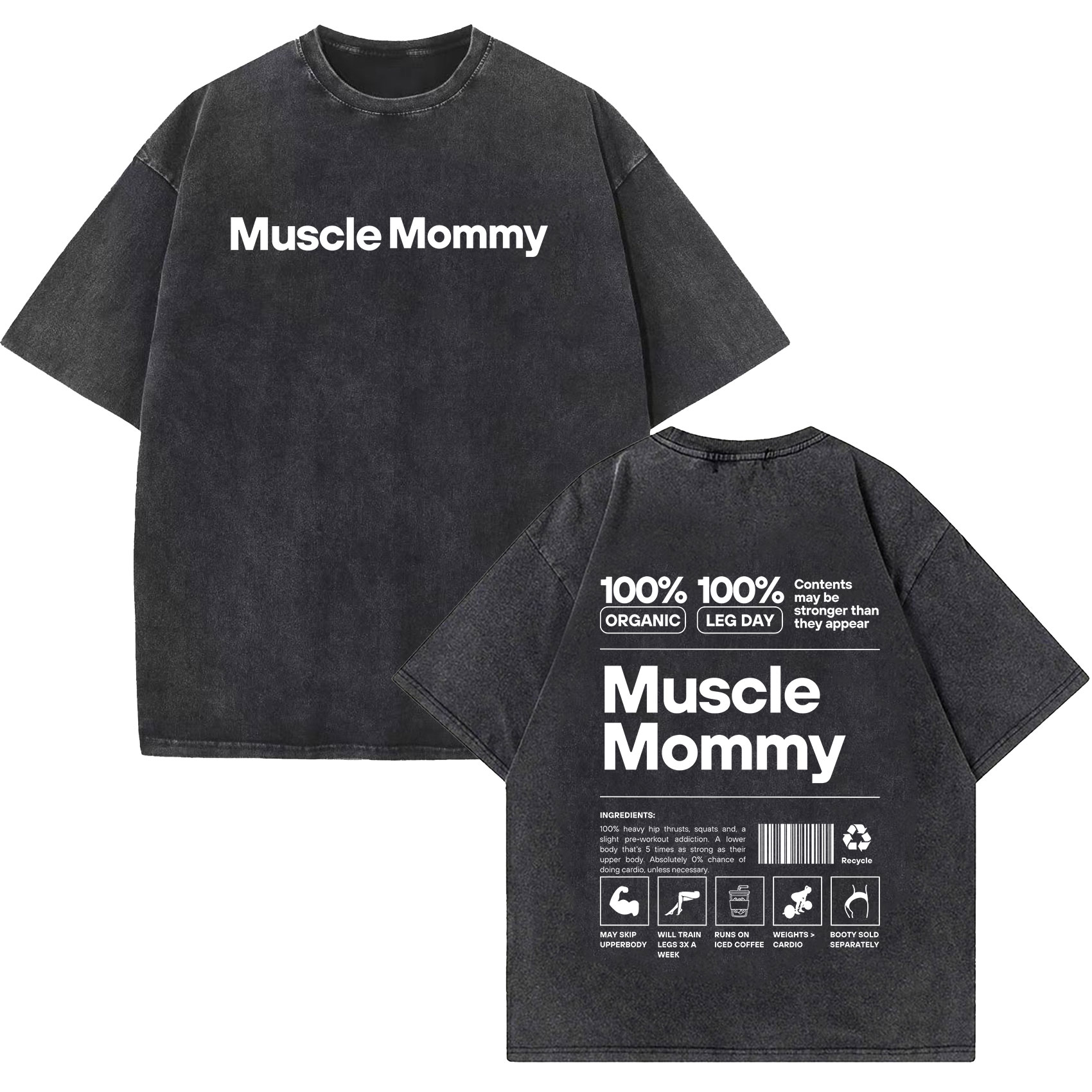 Nutrition For Fitness And Sports - Vintage Acid Washed Distressed Kurzarm-T-Shirt Unisex