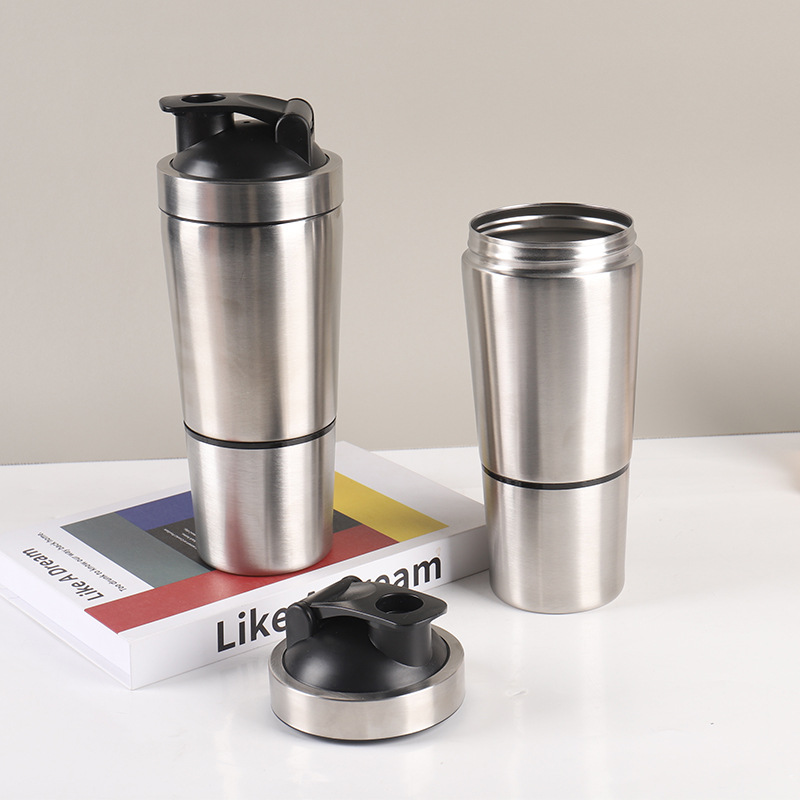 Nutrition For Fitness And Sports - Edelstahl Protein Shaker Tasse Tragbare Fitness