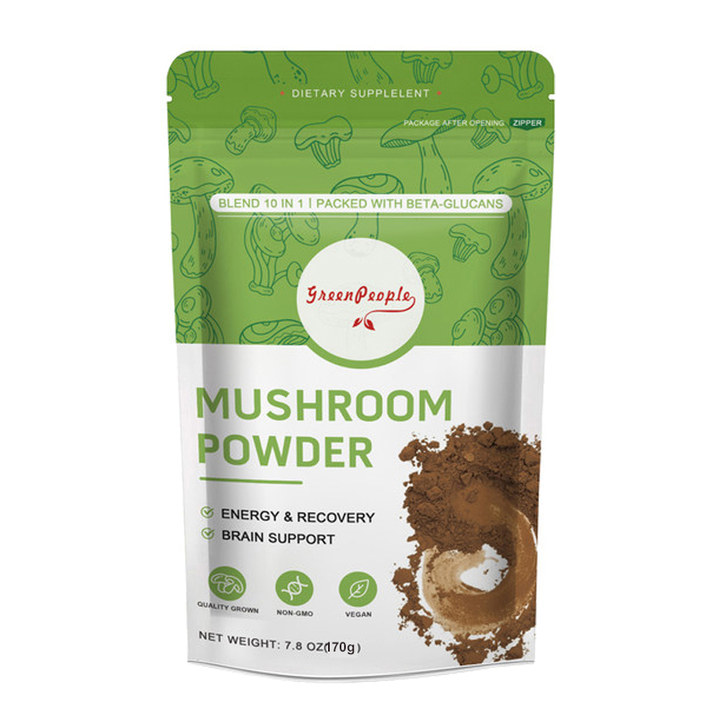 Lion Mane Mushroom - GREENPEOPLE 10-in-1 Pilz-Nahrungsergänzungsmittel Löwenmähne-Pulver mit Reishi-Komplex