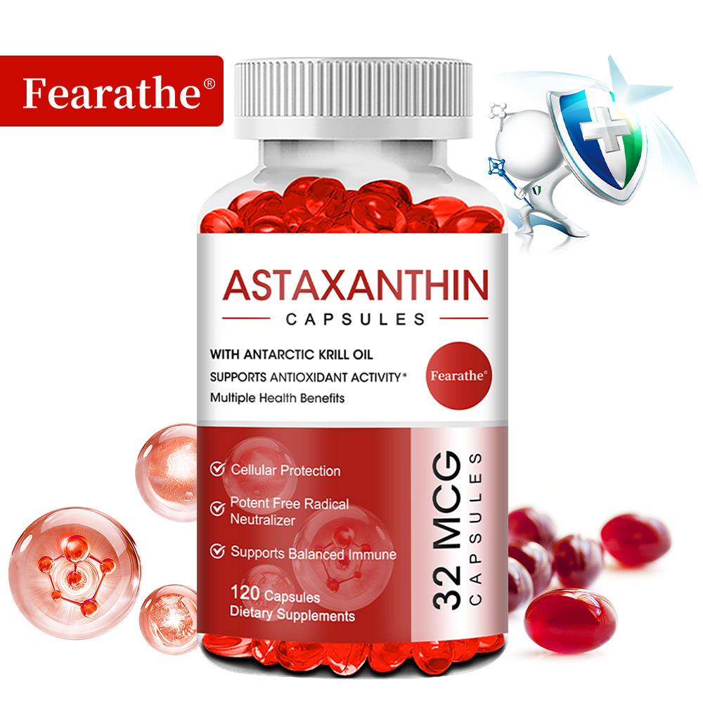 Krill Oil Supplement - Nahrungsergänzungsmittel Astaxanthin Softgles, mit antarktischem Krillöl,