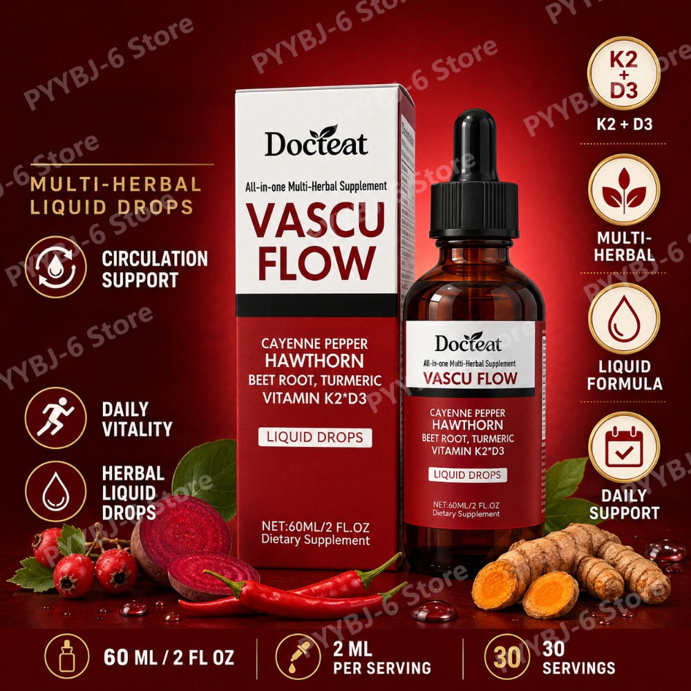 Vitamin D3 K2 Drop - Docteat Multi-Kräuter Flüssige Tropfen Weißdorn Cayennepfeffer