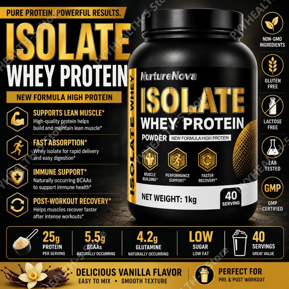 Nutrition For Fitness And Sports - Isolat Whey Protein Pulver 1kg Hochprotein