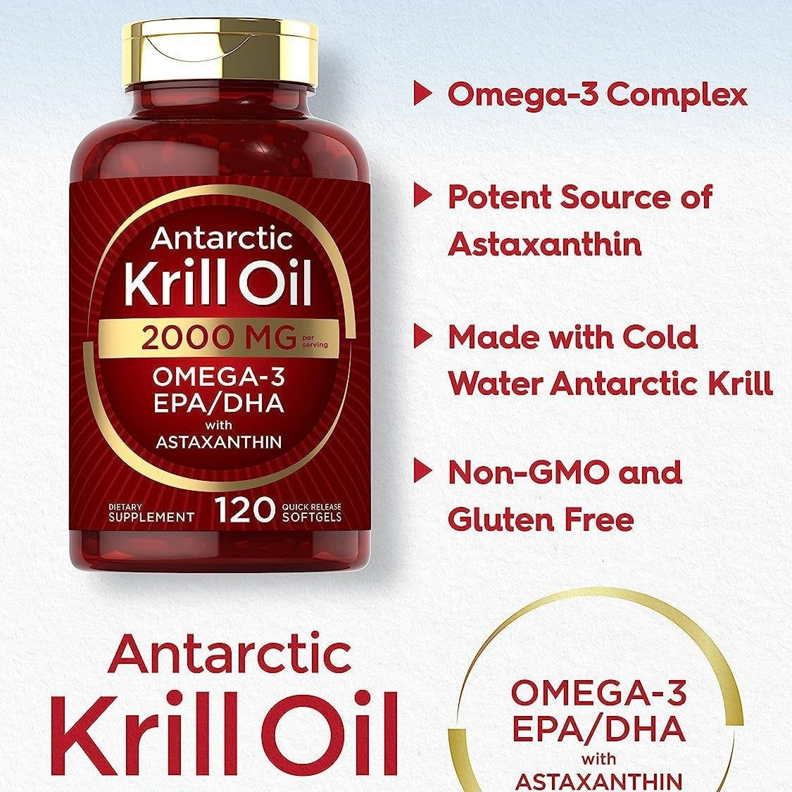 Krill Oil Supplement - Krillöl-Weichkapseln ergänzen die Ernährung, verbessern die