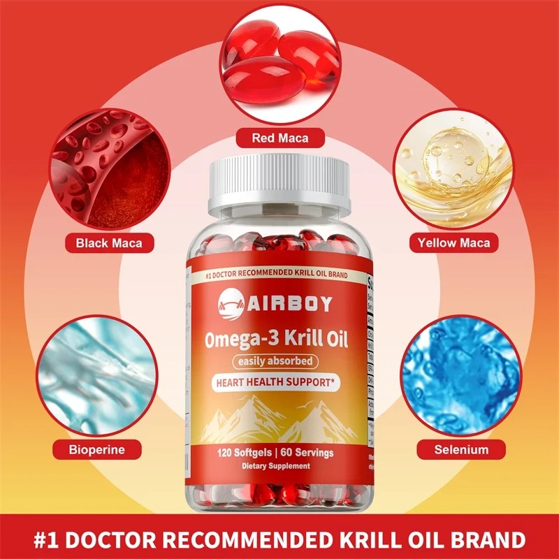Krill Oil Supplement - Omega-3 Krillöl mit Astaxanthin Premium Tägliche