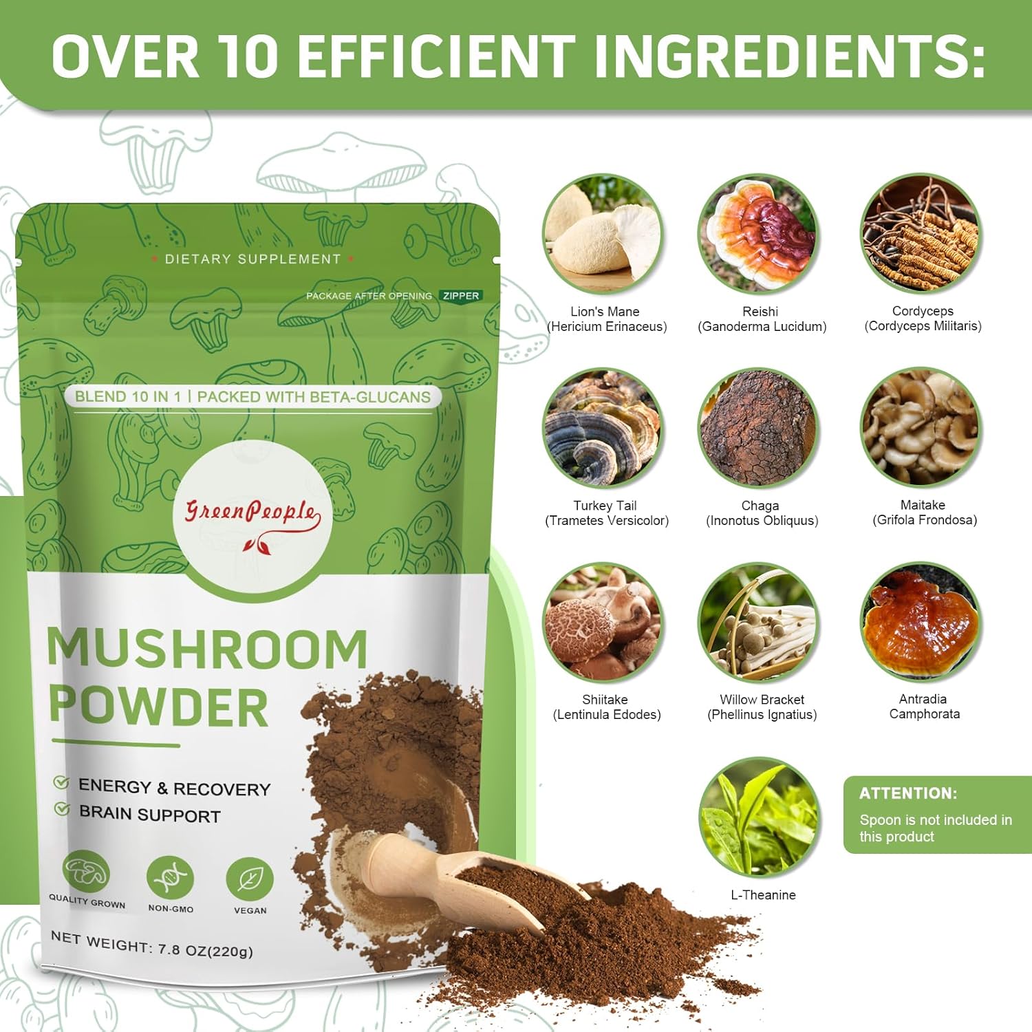 GREENPEOPLE 10-in-1 Pilz-Nahru – Lion Mane Mushroom Bewertung und Preis