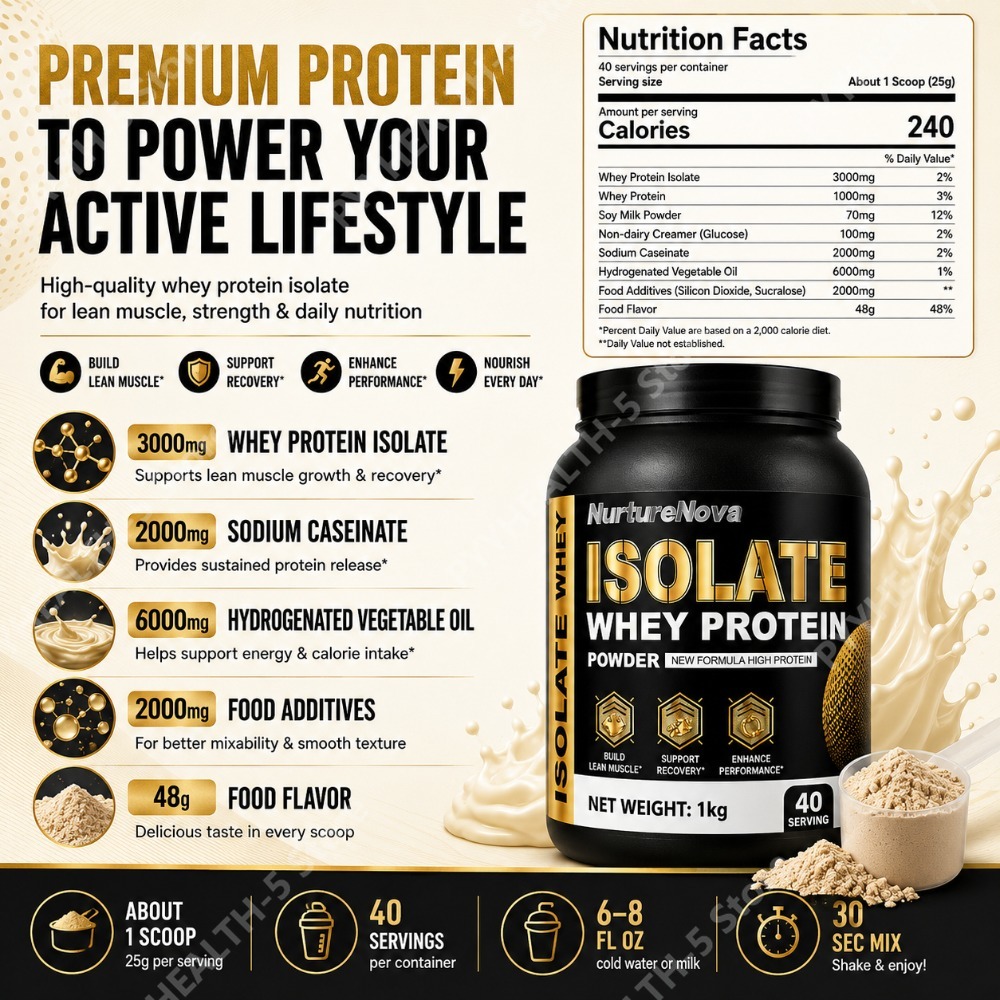 Isolat Whey Protein Pulver 1kg – Nutrition For Fitness And Sports Bewertung und Preis