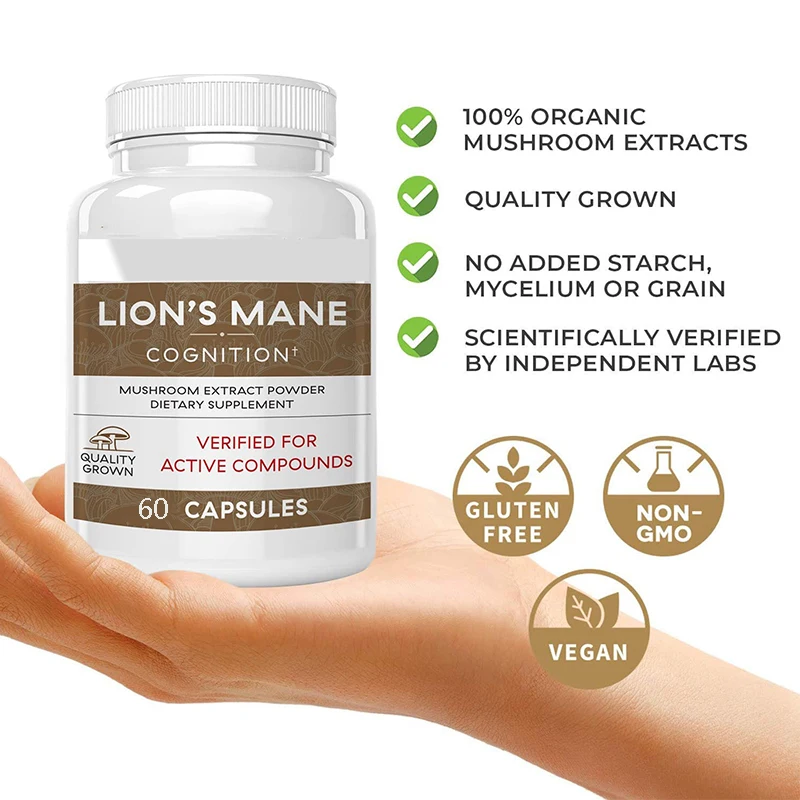 Lion Mane Ganoderma Pilzkapsel – Lion Mane Mushroom Bewertung und Preis